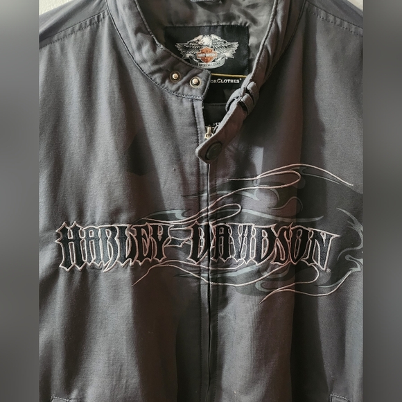 XL gray Harley Davidson jacket - Picture 1 of 3
